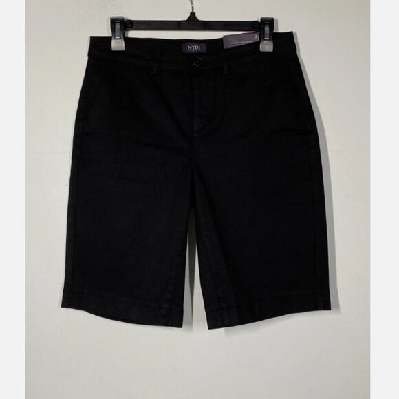 NYDJ Stretch Twill Bermuda Shorts - Black Size 2 - Picture 4 of 11